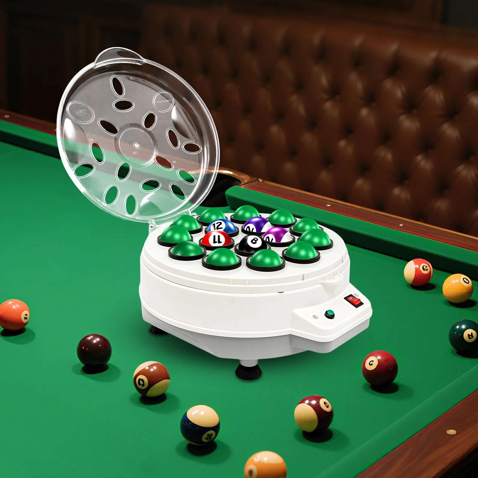 

110V Automatic Pool Balls Cleaner, 180W Tabletop Pool Balls Cleaning Machine，used in Private Billiard Rooms, Billiard Clubs,etc