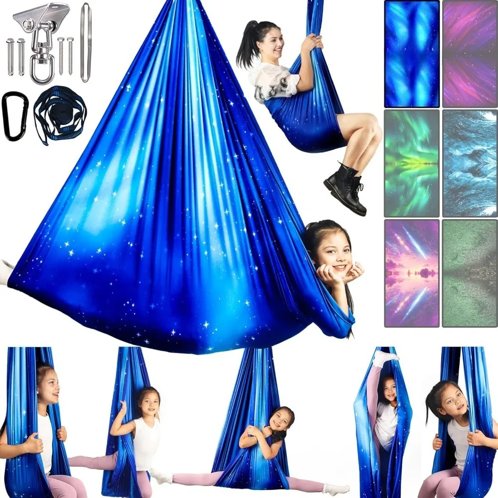 

Garden Sensory Swing for Kids and Adults Indoor Outdoor Therapy Hammock with 360 Swivel Hanger for Autism ADHD SPD Calming