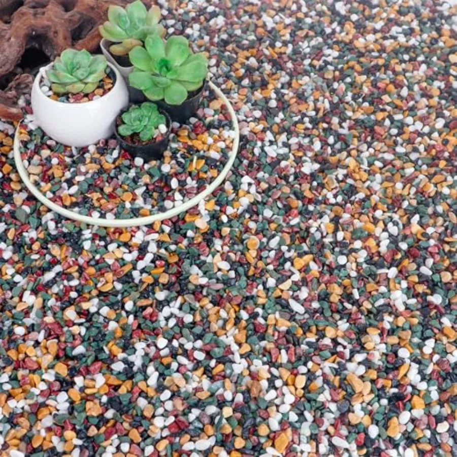 

Aquarium Gravel for Plants 1/4Inch Fish Tank Gravel for Succulent Cactus and Bonsai Decorative River Rocks Pebbles for Gardenin