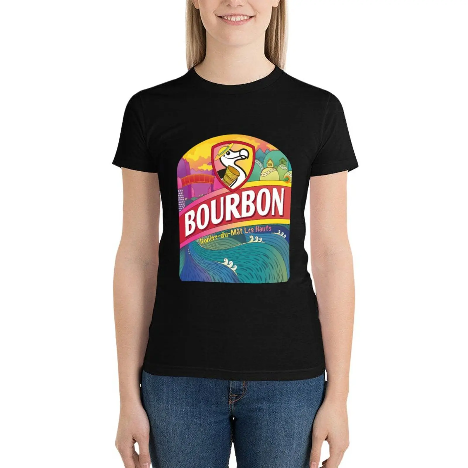 Camiseta de cerveja Bourbon Dodo feminina, tops verão, roupas kawaii, roupas estéticas, roupas estéticas