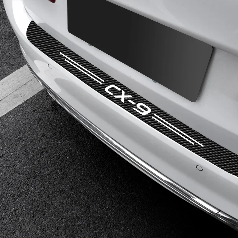 Car Trunk Sill Bumper Guard Protective Sticker for CX9 CX-9 letter Logo Badge Rear Door Pedal Anti-Scratch Strips Accessories