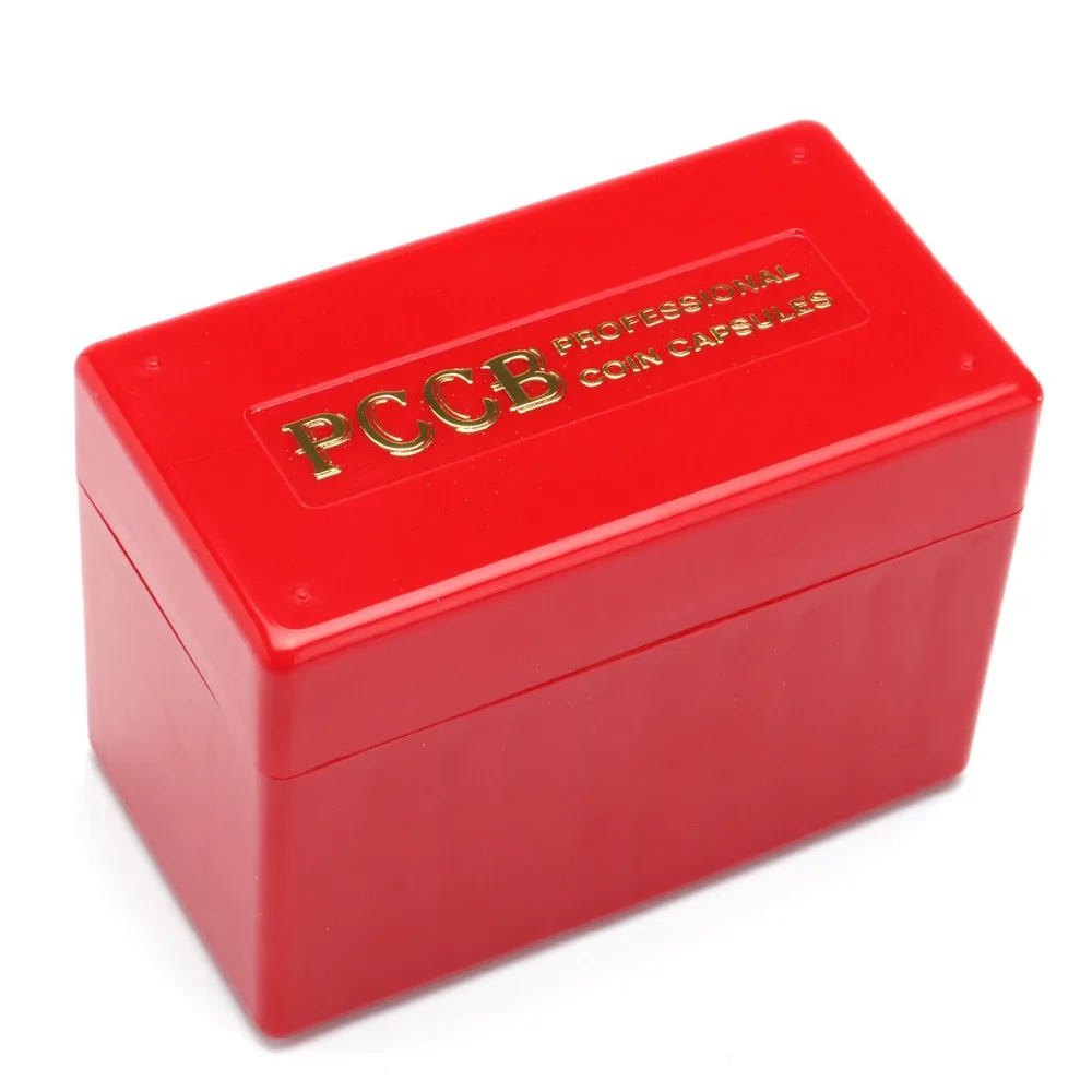 Red Coins Holder Storage Slab Boxes Display Capsule Collection for 10 Certified Graded PCGS NGC Slab Coin High-Quality