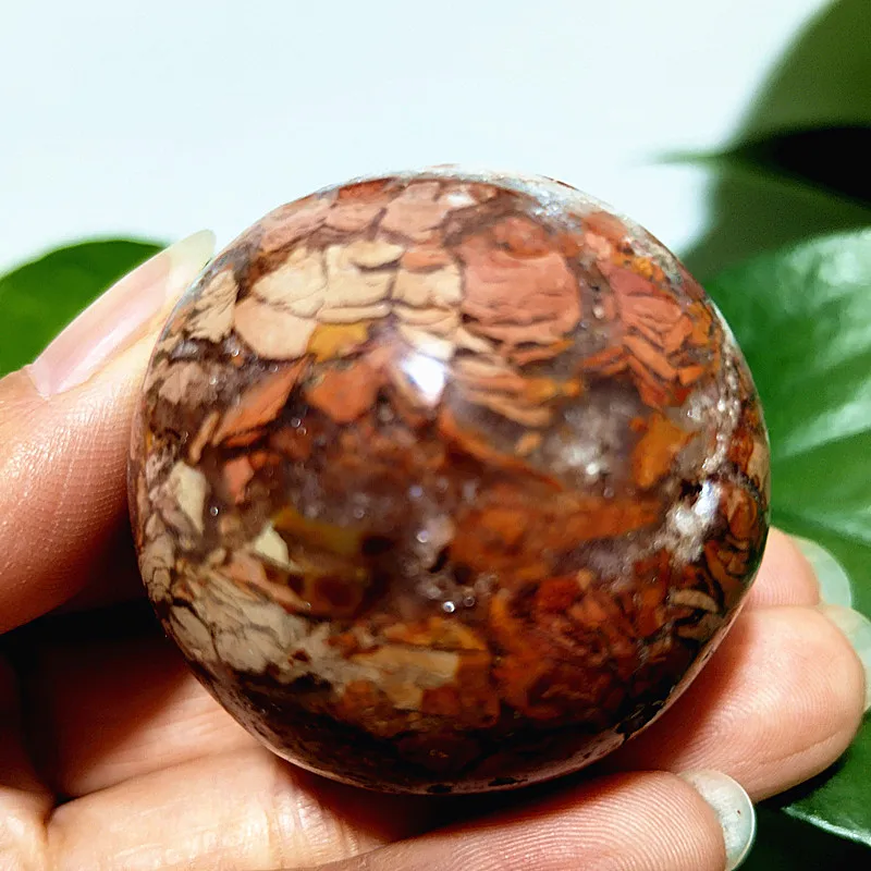 Natural Stones Ocean Jasper Sphere Ball Meditation Energy Chakras Witchcraft Reiki Healing Feng Shui Crystal Room Decorations