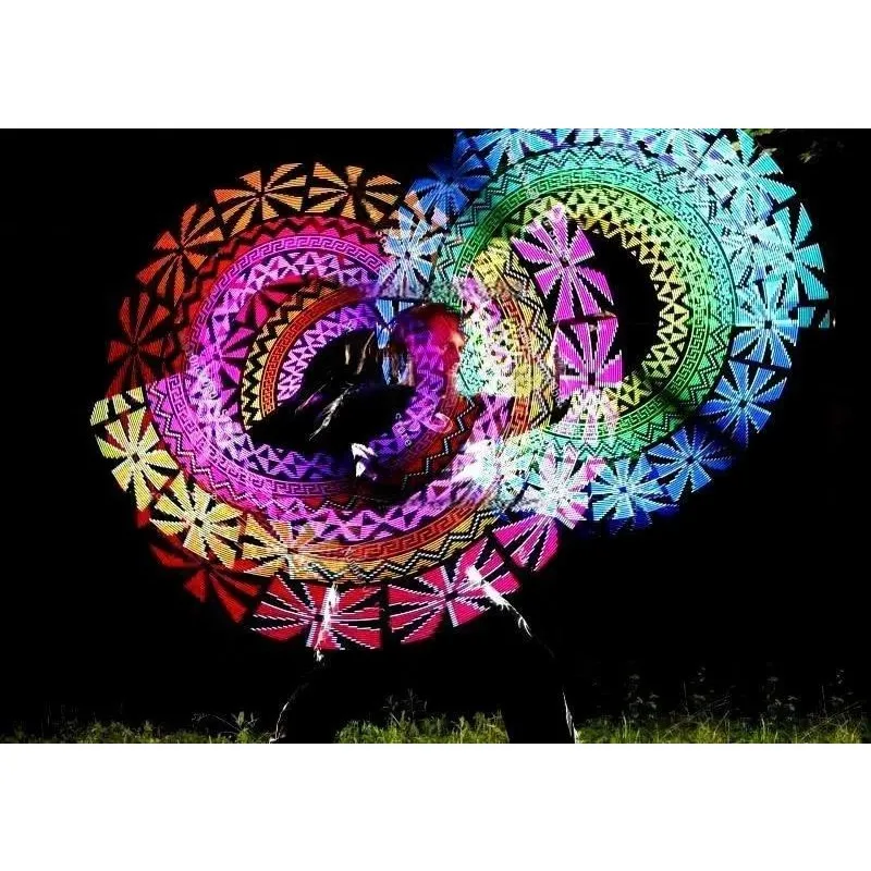 LED POI performance stick, 50 pixel full-color digital performance stick, can modify the super picture LOGO stick flash stick