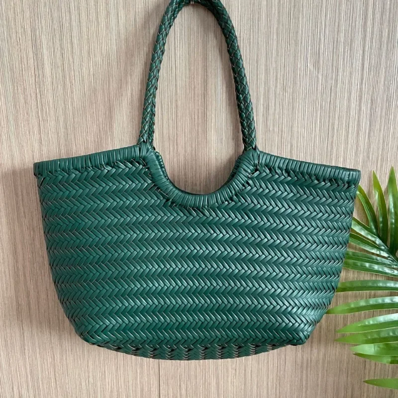 Francuski styl pleciona torba w stylu Vintage na co dzień torebki uniwersalne dla kobiet proste eleganckie torebki z modą Bolsas Feminino