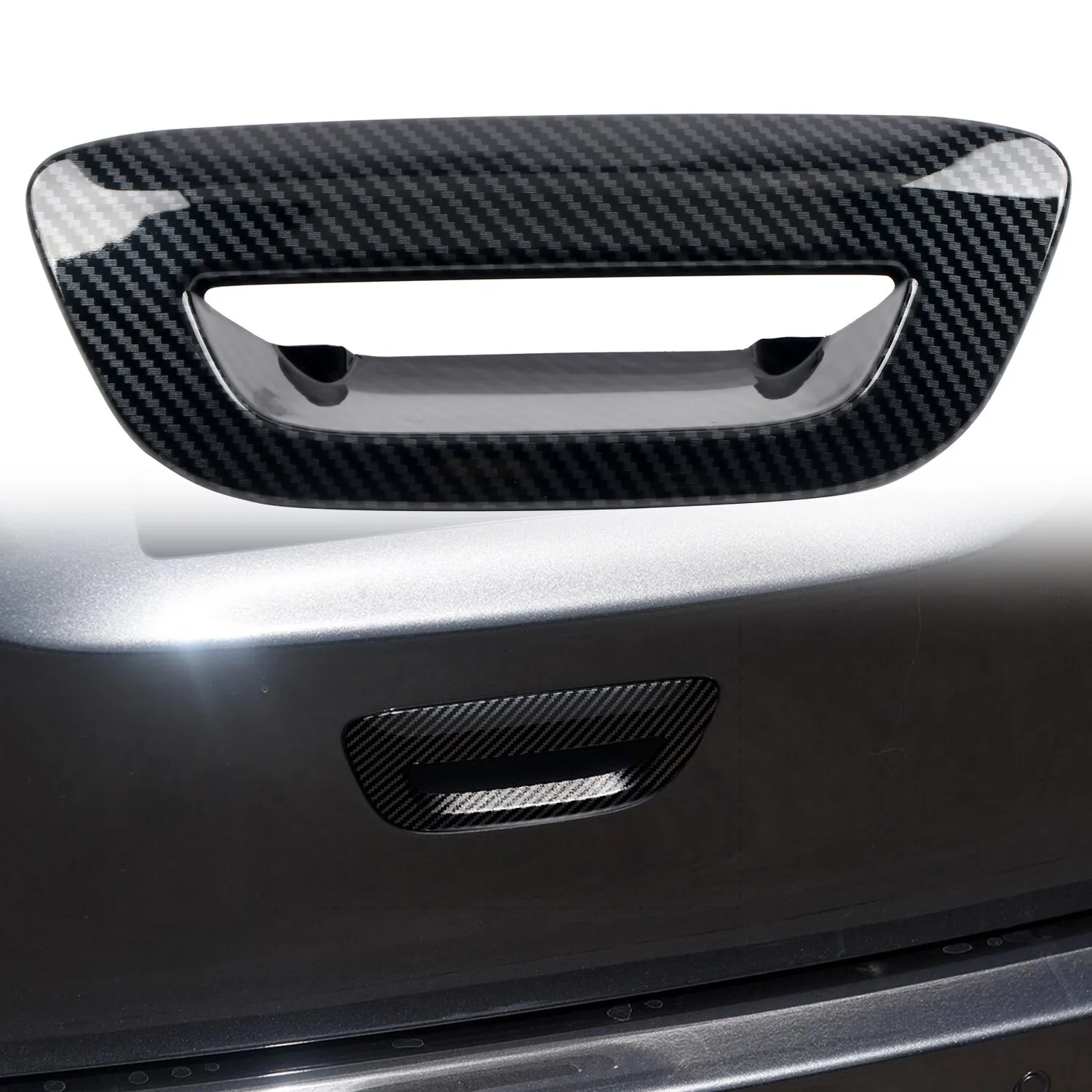 

Car Accessories for Chrysler Pacifica 2017-2025 ABS Carbon Fiber Style Exterior Rear Tailgate Door Handle Cover Trim 1PCS