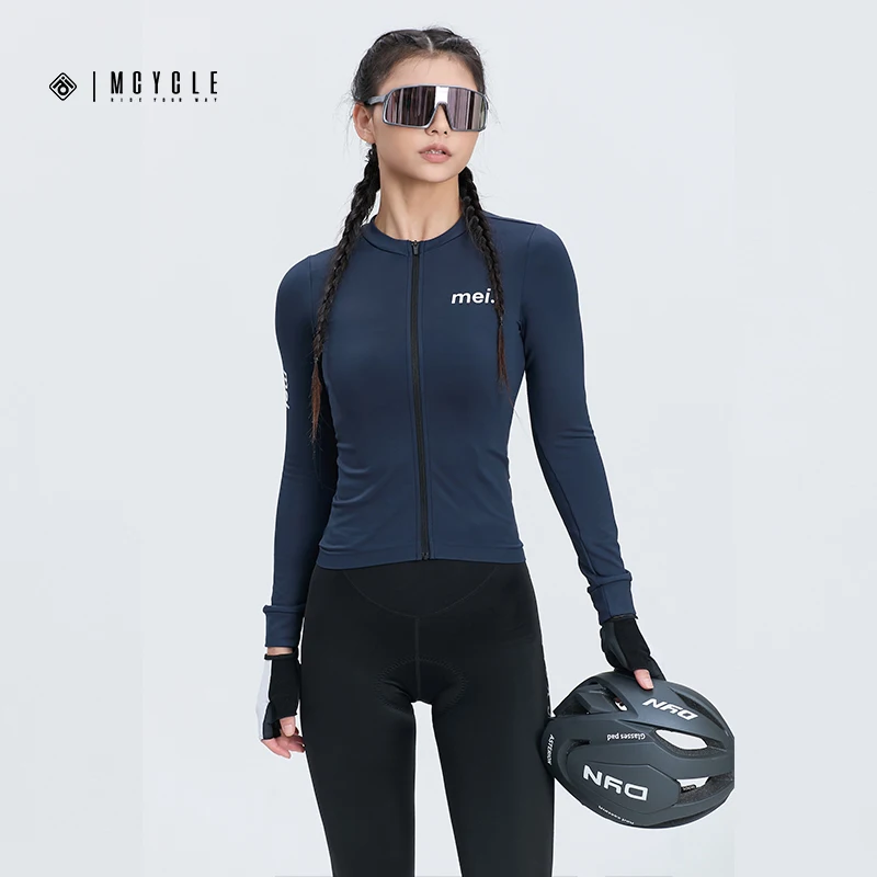 

Mcycle Winter Fleece Cycling Clothes Comfortable Cycling Outfit Bicycle Jersey Pro Team Custom Long Sleeve Cycling Jersey Women