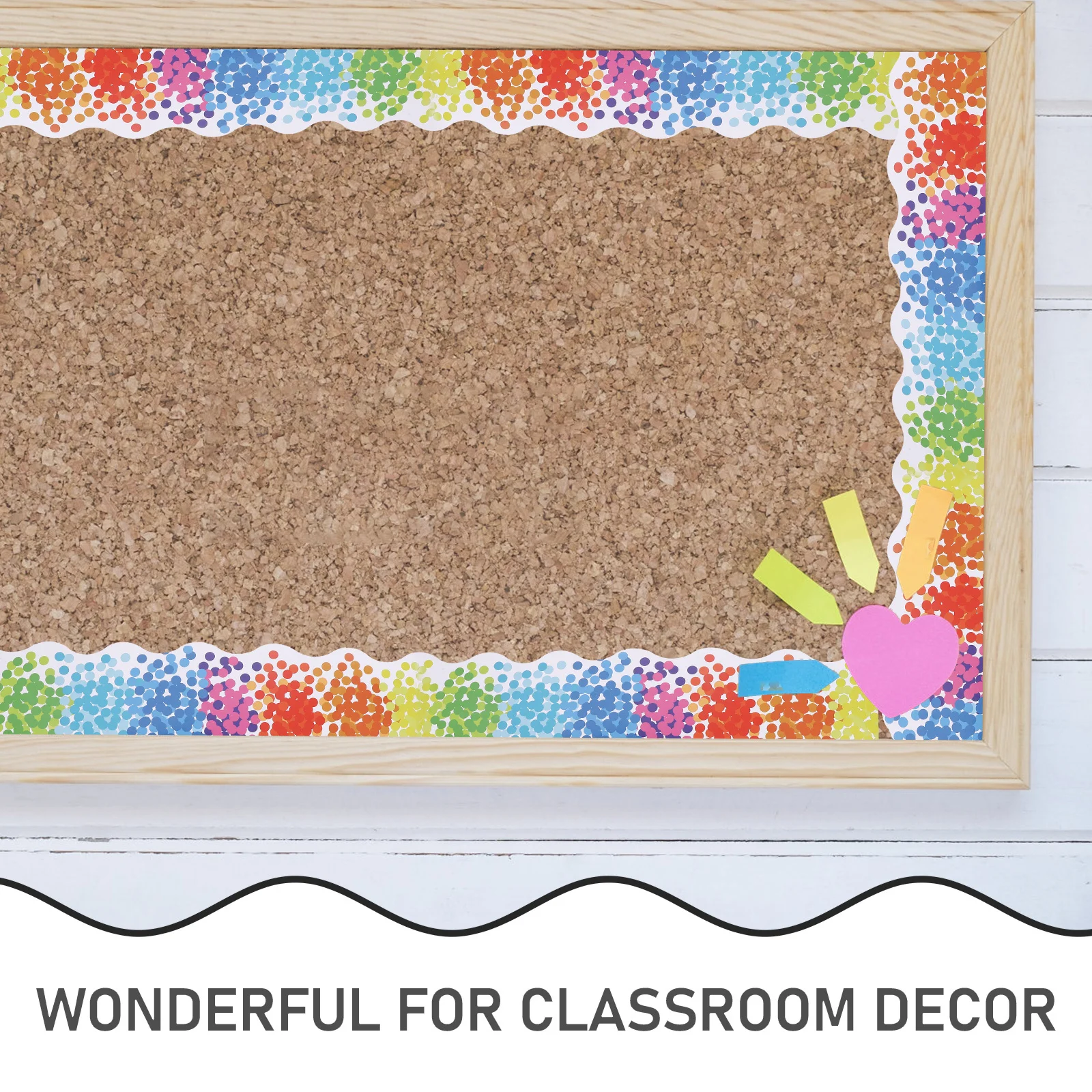 

1 Roll Bulletin Board Border Sticker Decorative Border Trim for Classroom Walls Blackboard Office DIY Craft Adhesive Removable