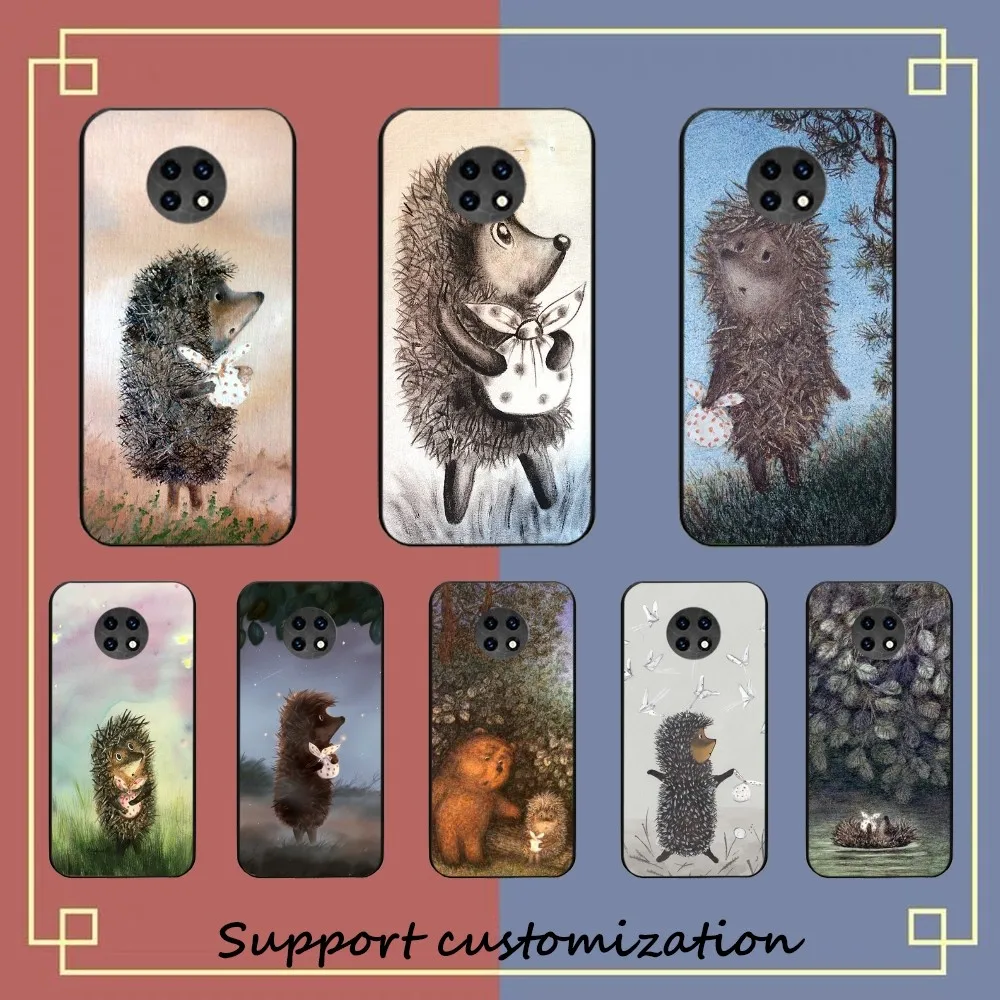 Bright Hedgehog In The Fog Phone Case For Redmi Note 4 X 5 A 6 7 8 T 9 9S 10 11 11S 11Epro Poco M3 pro