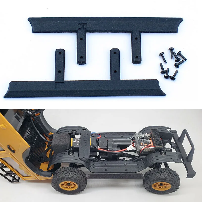 2pcs Simulation 3D Printing Side Footrest Pedal for 1/24 RC Crawler Car FMS FCX24M Camel Cup Defender D110 Upgrade