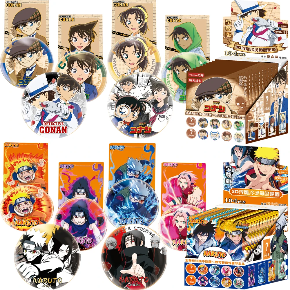

Popular Anime IP Characters 75mm Relief Round Badge for Bags Accessories Exquisite Creative Transparent Card Peripherals Gifts