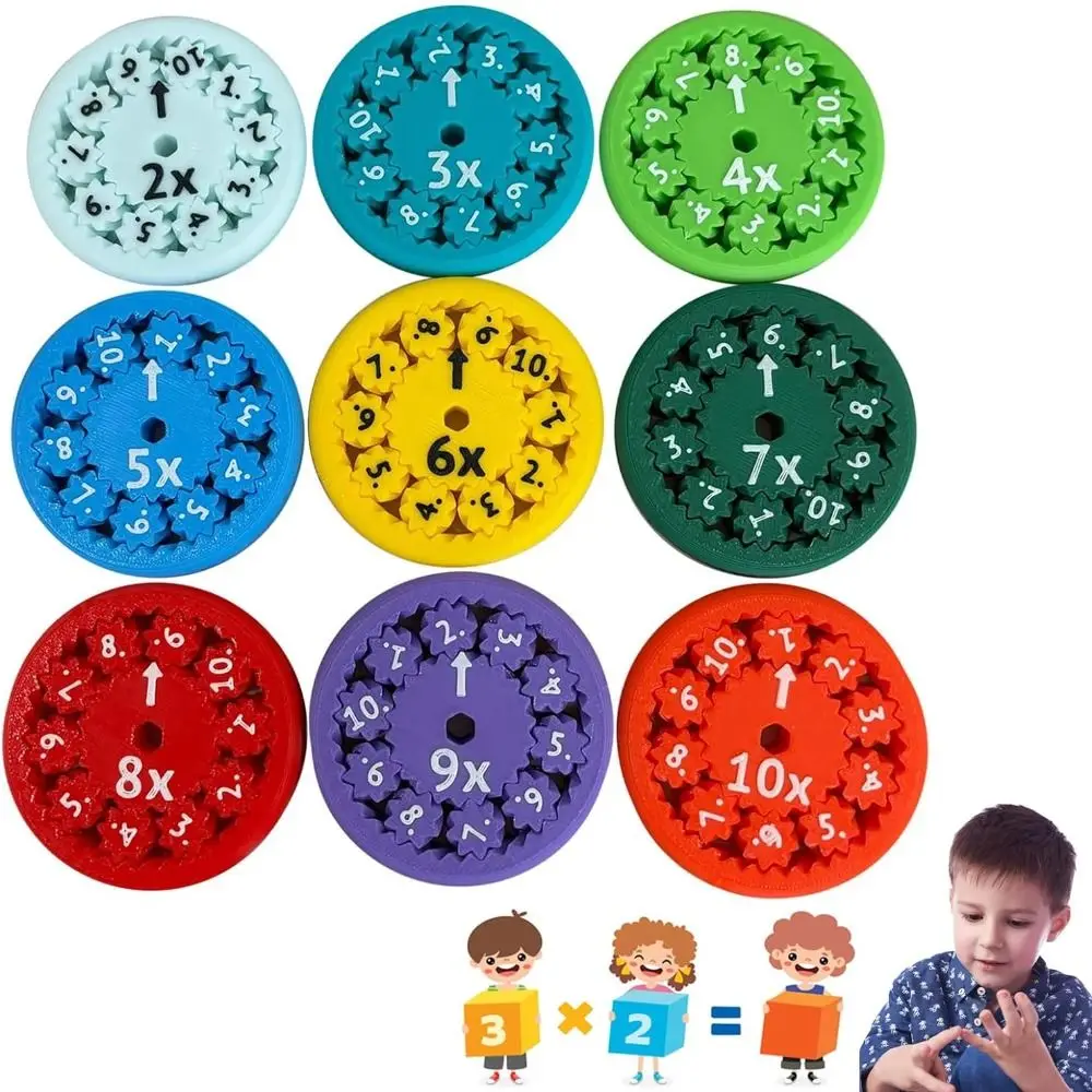 9/18PCS Puzzle Math Fidget Spinners Educational Facts Spinners Math Fact Fidget Spinners Intelligence Development Fidget Toy