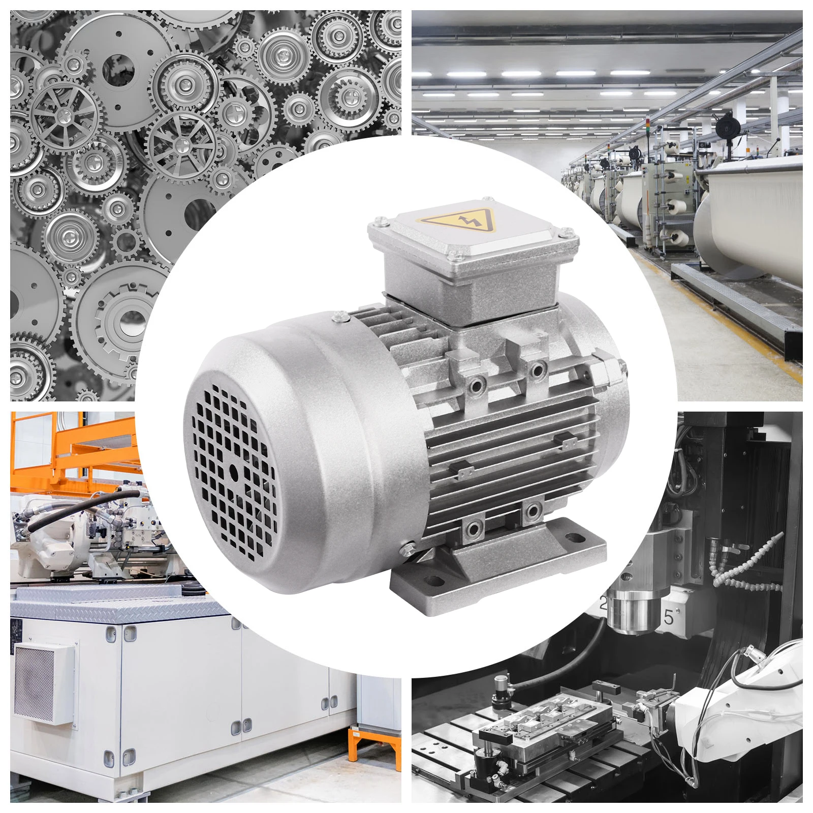 محرك كهربائي بعمود 750 وات 14 مم، محرك لفائف نحاسي نقي ثلاثي الطور للصناعة وآلات البناء #6