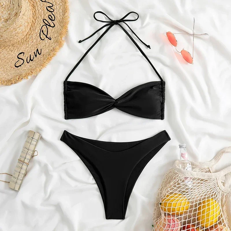 レオパード柄ビキニセット水着 レディース セクシー レースアップ 三角 ハイカット Tバック スプリット水着 ツーピース 2025 新作 ビーチウェア ビキニ