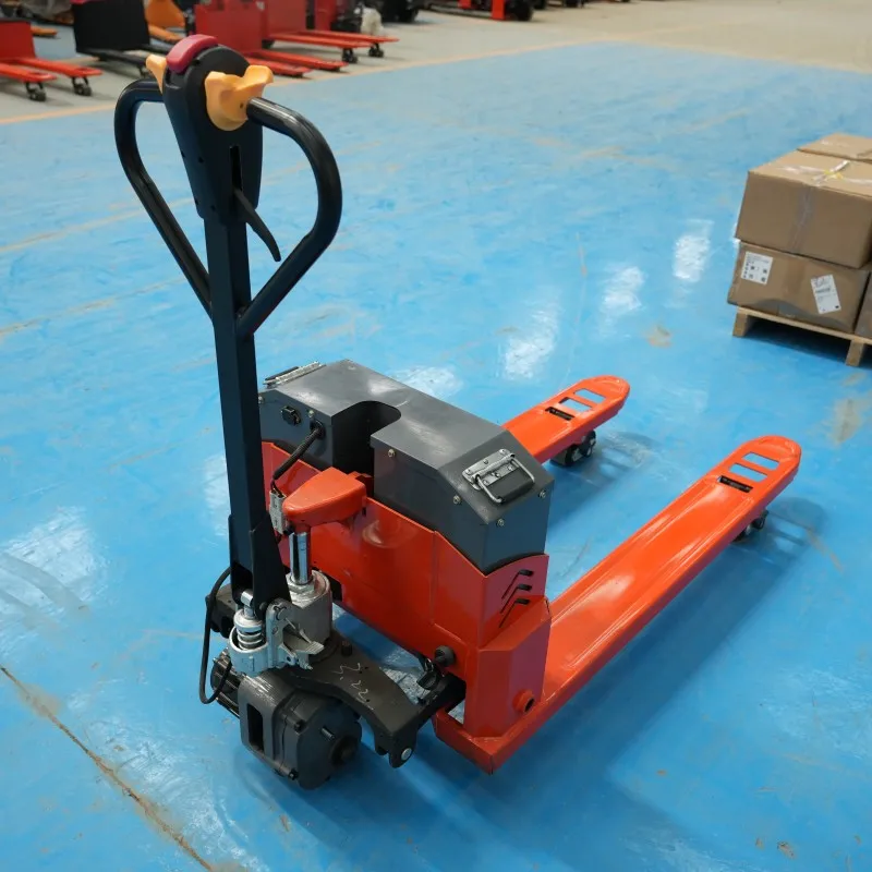 رائجة البيع 2000 كجم 3t أطول عمر المحرك بطارية ليثيوم شاحنة البليت الكهربائية قابل للتعديل شوكة البليت جاك شبه شاحنة رفع كهربائية