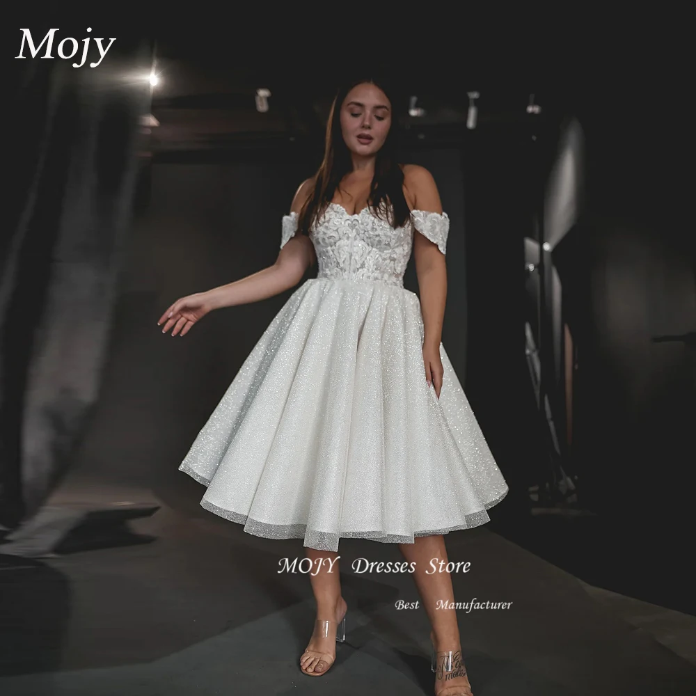 

Mojy Princess Wedding Dresses for Woman Sexy Sweetheart Off Shoulder Bridal Gowns Elegant A-Line Tulle Vestidos De Novia