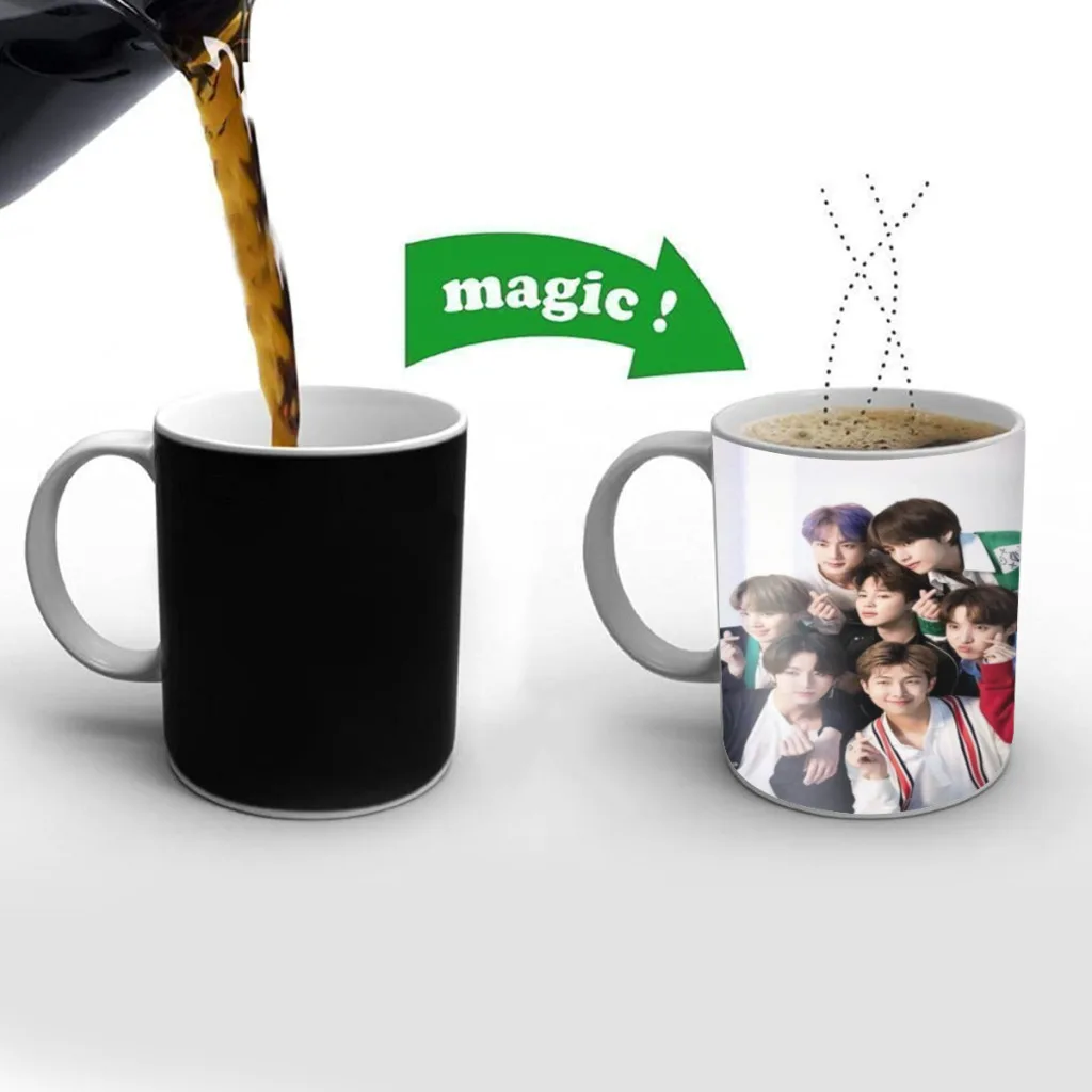 B-Big Hit Entertainment One Piece Coffee Mugs And Mug Creative Color Change Tea Cup Ceramic Milk Cups Novelty Gifts