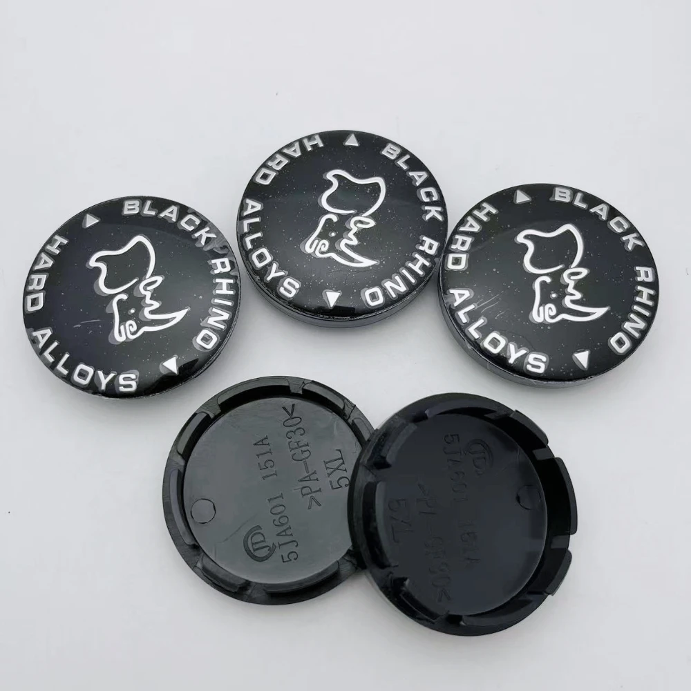 

4pcs 56MM Black Rhino Logo Emblem Car Wheel Center Caps Car Accessories for Wheels Hubcaps Auto Hub Centre Cover Replace