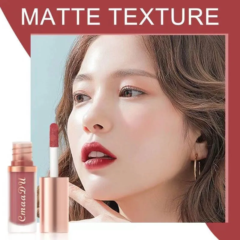 1 Pcs Velvet Matte Lipstick Lip Gloss-Long-Lasting Waterproof Non-Stick Holiday Stage Makeup Beautifully Packaged Easy Coloring