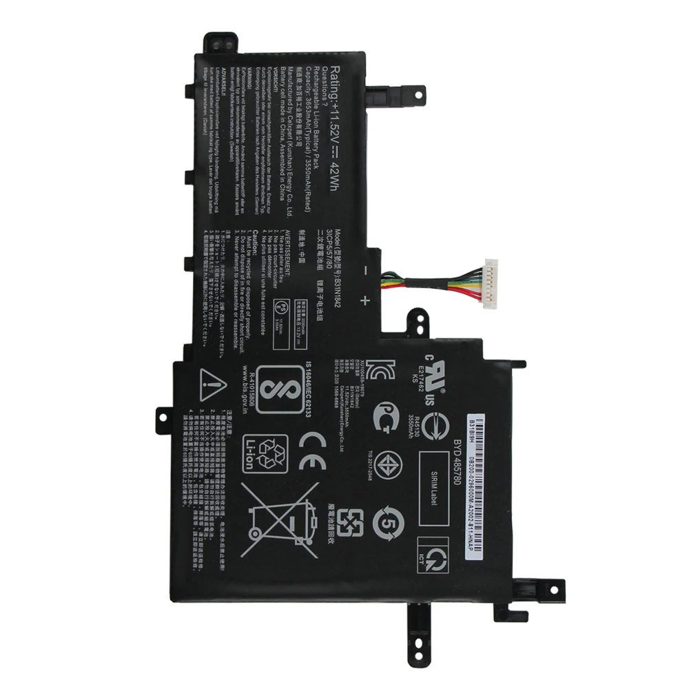Replacement Battery B31N1842 For ASUS vivobook S15 S531 X531FA V531FL D513 S531F F513 M513 3653mAh Quality Batteries With Tools