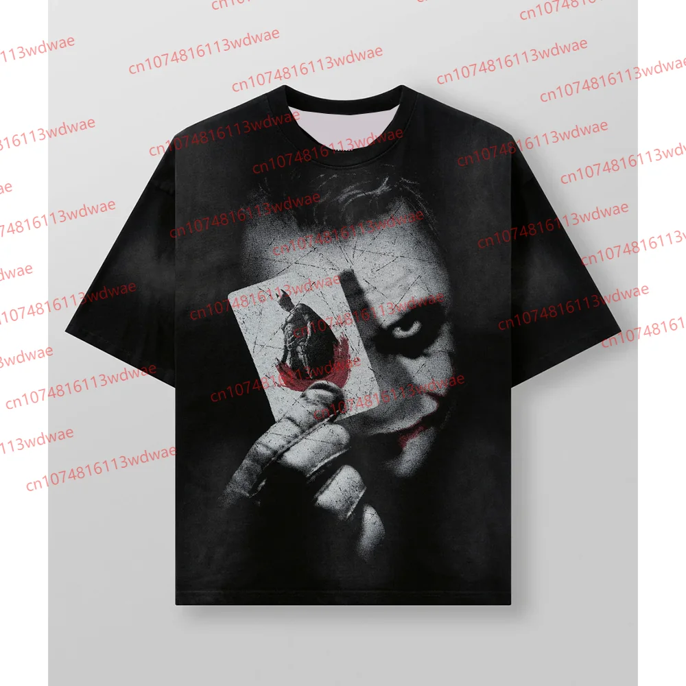 Camiseta de Anime de Batman, camiseta gótica clásica Unisex, camiseta de manga corta de Joker Retro a la moda, camiseta para fanáticos del Joker, camiseta de gimnasio