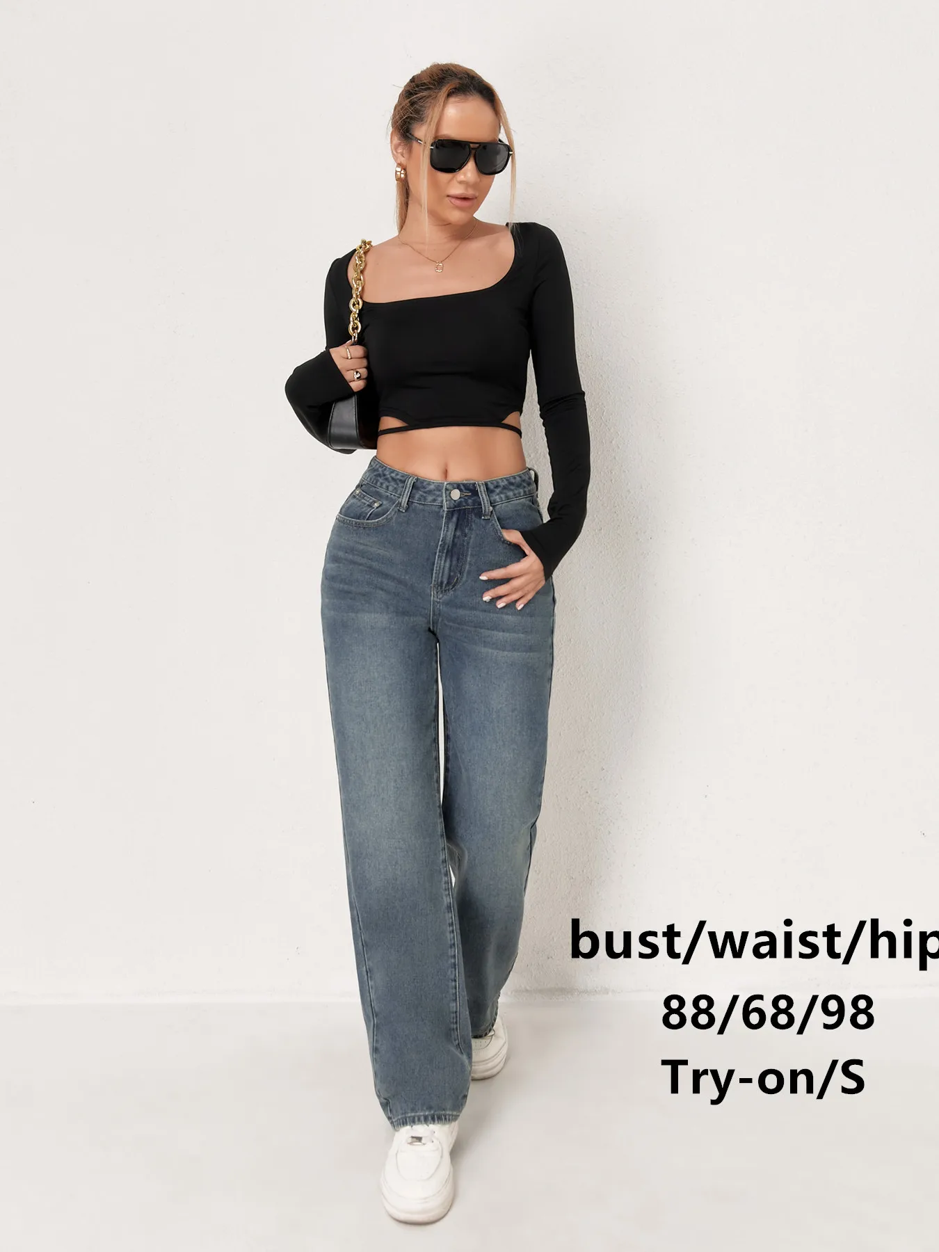 

Casual Wide Leg Jeans Women Loose Fit Trousers Slim Retro Vintage Fashion Trend Women's pants y2k clothes Y2k jeans