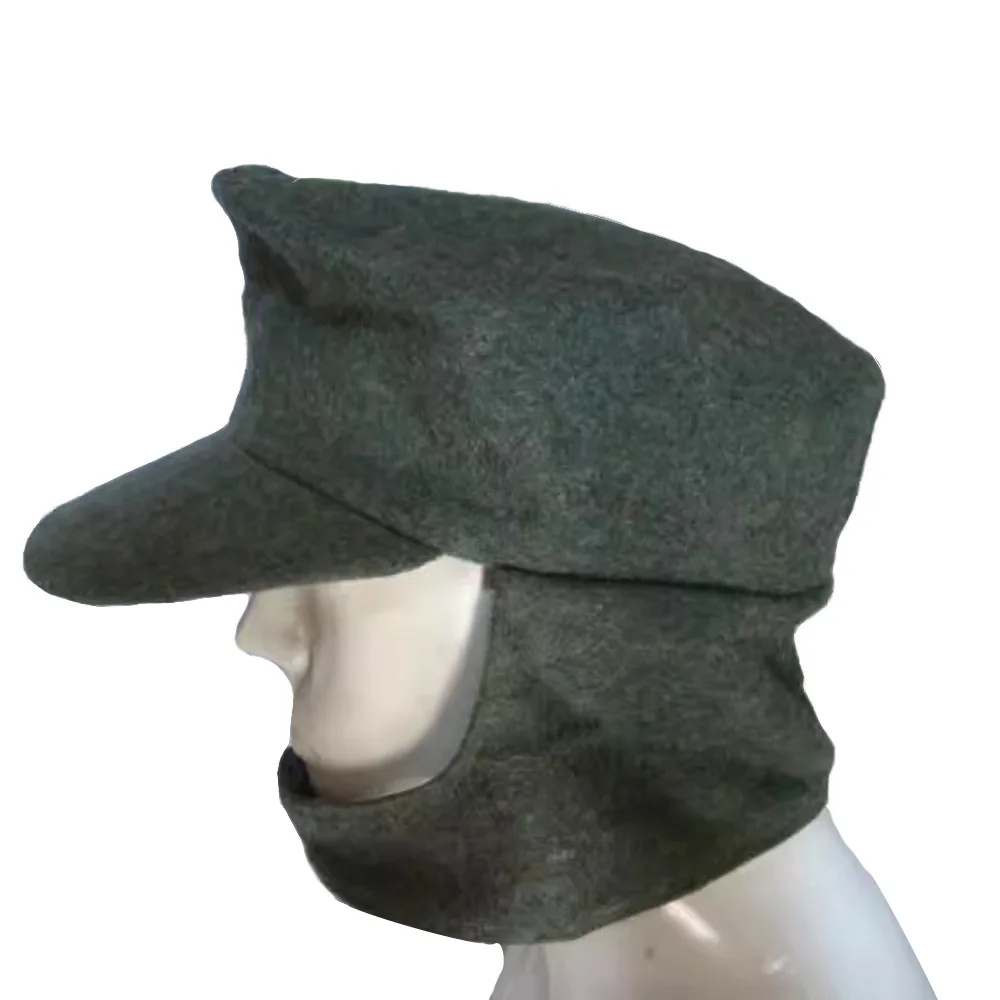 

World War II Sergeant Hat Winter Mountain Woolen Live Hat Eaves Can Be Pulled Down As A Training Cap