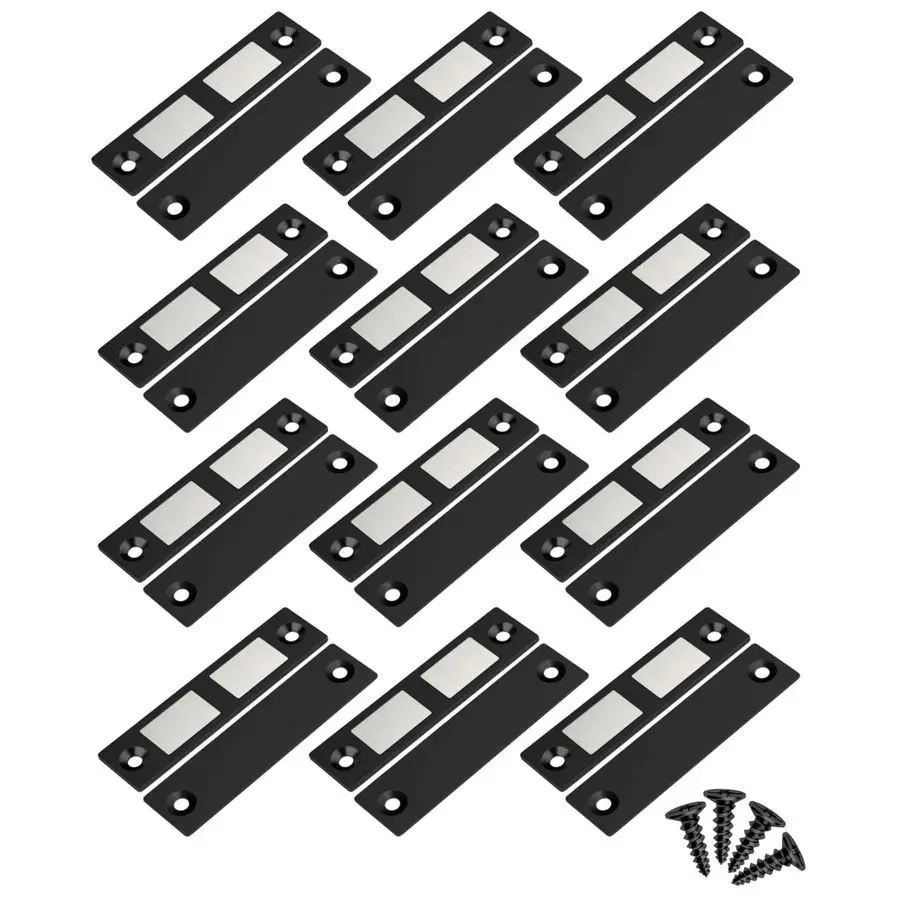 

30 Lb Ultra Thin Cabinet Drawer Door Magnets, 12 Pack Magnetic Cabinet Door Catch, Door Magnetic Catch Cupboard Double Magnets L