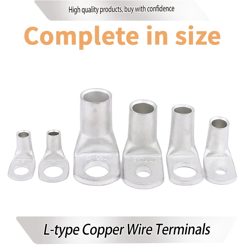 

2 ~ 50pcs L-type 90Degree Right Angle Lug Wire Terminals Tinned Copper Automotive Crimp Terminal Crimp Electric Cable Connector