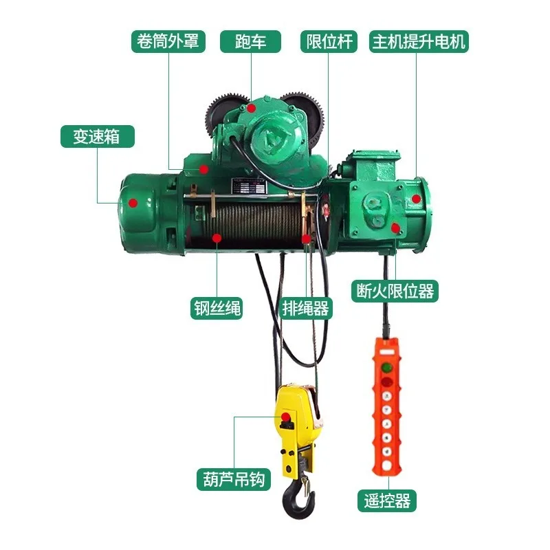 Electric hoist 2 tons 1T5 tons 10 tons 3m6 meters CT4 level flameproof lifting crane