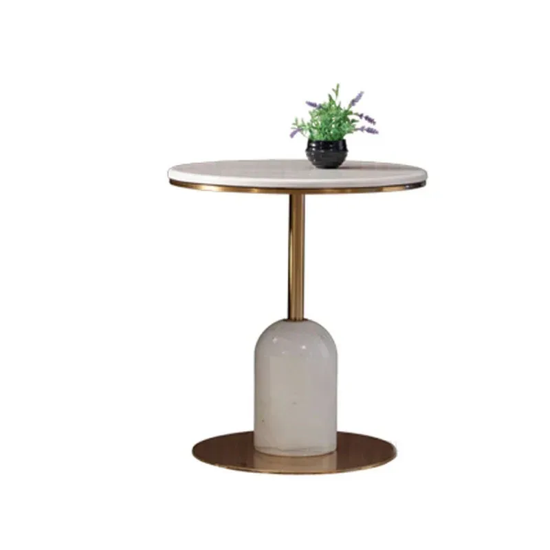 

Modern Minimalist Coffee Tables Marble Living Room Furniture Light Luxury Sofa Side Table Hotel Creative Home Small Round Table