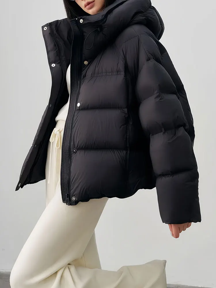 

Ultra-Soft ort Puffer Jaet Women's Loose Fit Thiened Bread Sle Du down Cotton Coat Korean Sle Commute Faion