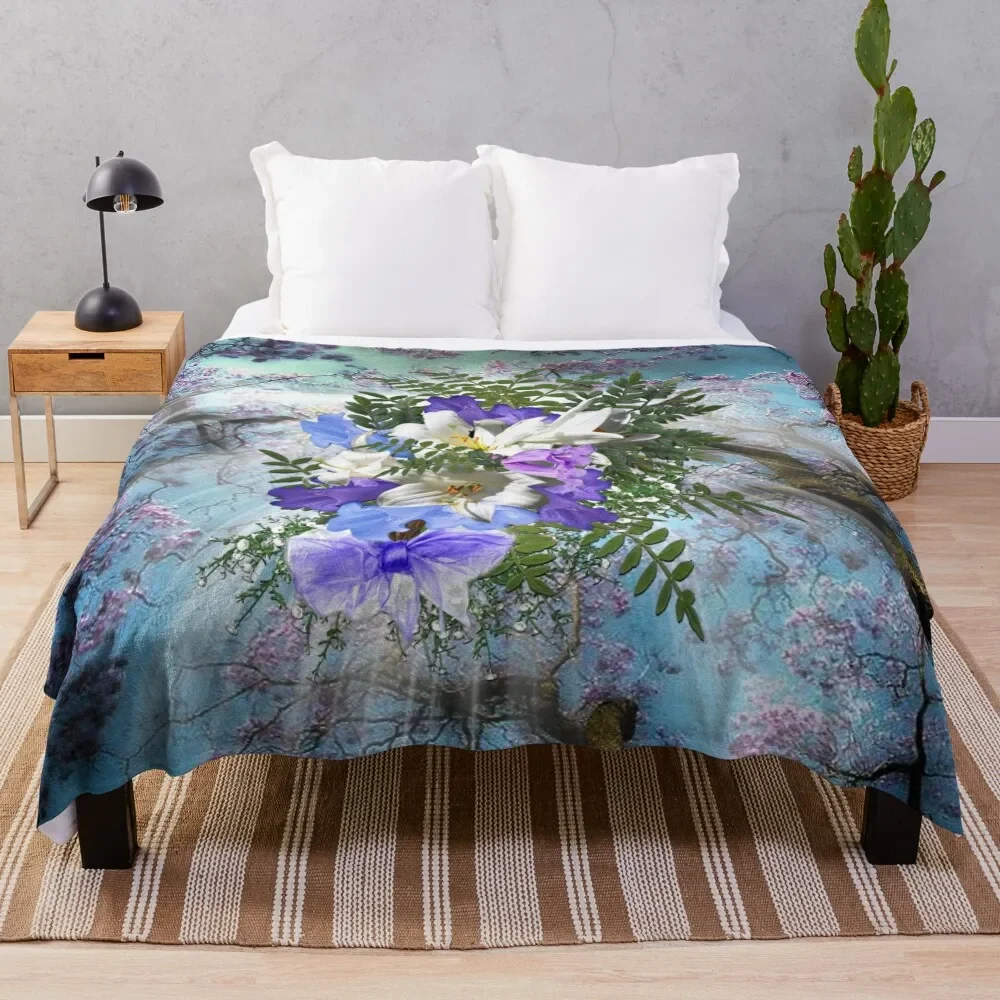 

Jacaranda Blooms Throw Blanket Soft Blankets