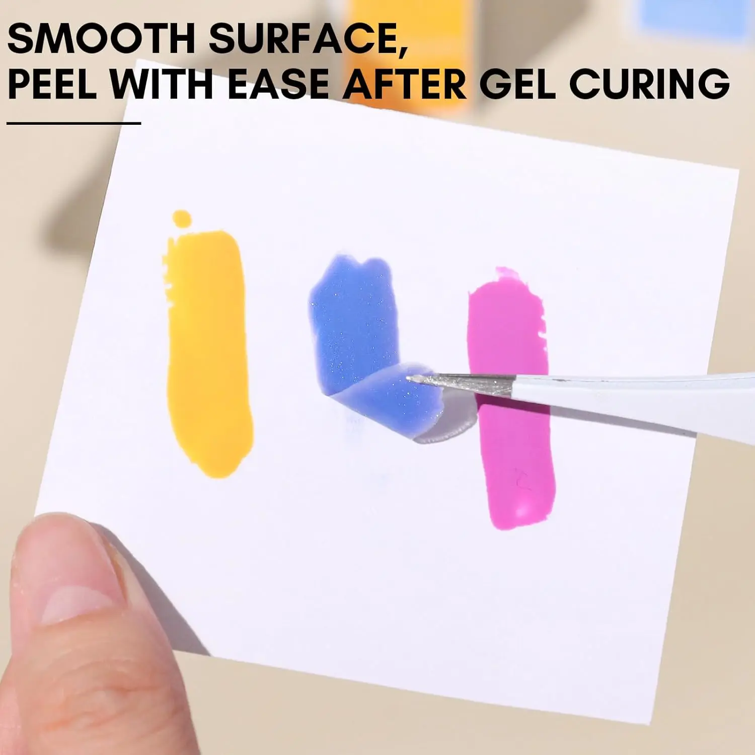 50Pcs Gel Nagellack Palette Papier Einweg Nail art Aufkleber Gel Polnisch Mischen Zeichnung Papier DIY Display Maniküre Werkzeuge – Detail 3