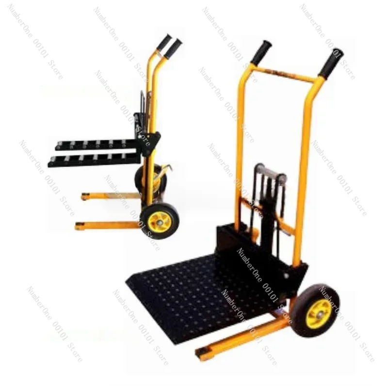 200kg Load-bearing Forklift, Portable Manual Handling Stacker, Light and Small Household Lift Truck, Hydraulic Unloading