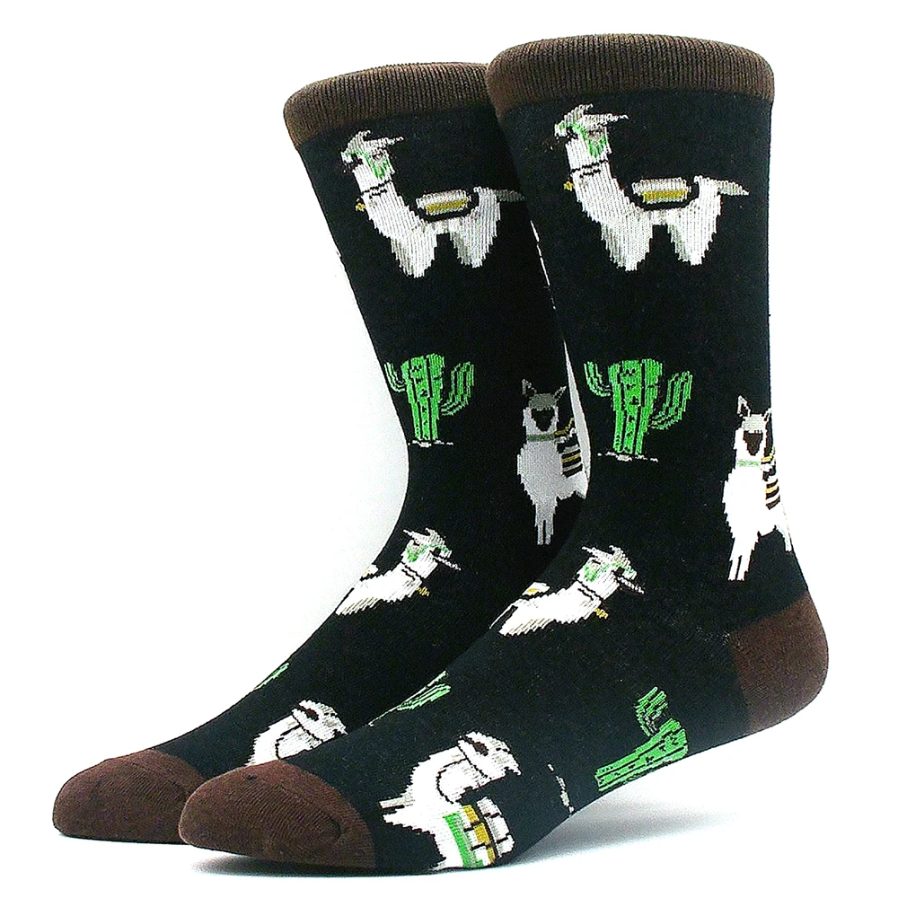 Nowość dla mężczyzn i kobiet w stylu piwa ze zwierzęcym wzorem ekipa Happy Funny Socks Unisex Hip Hop deskorolka Sokken