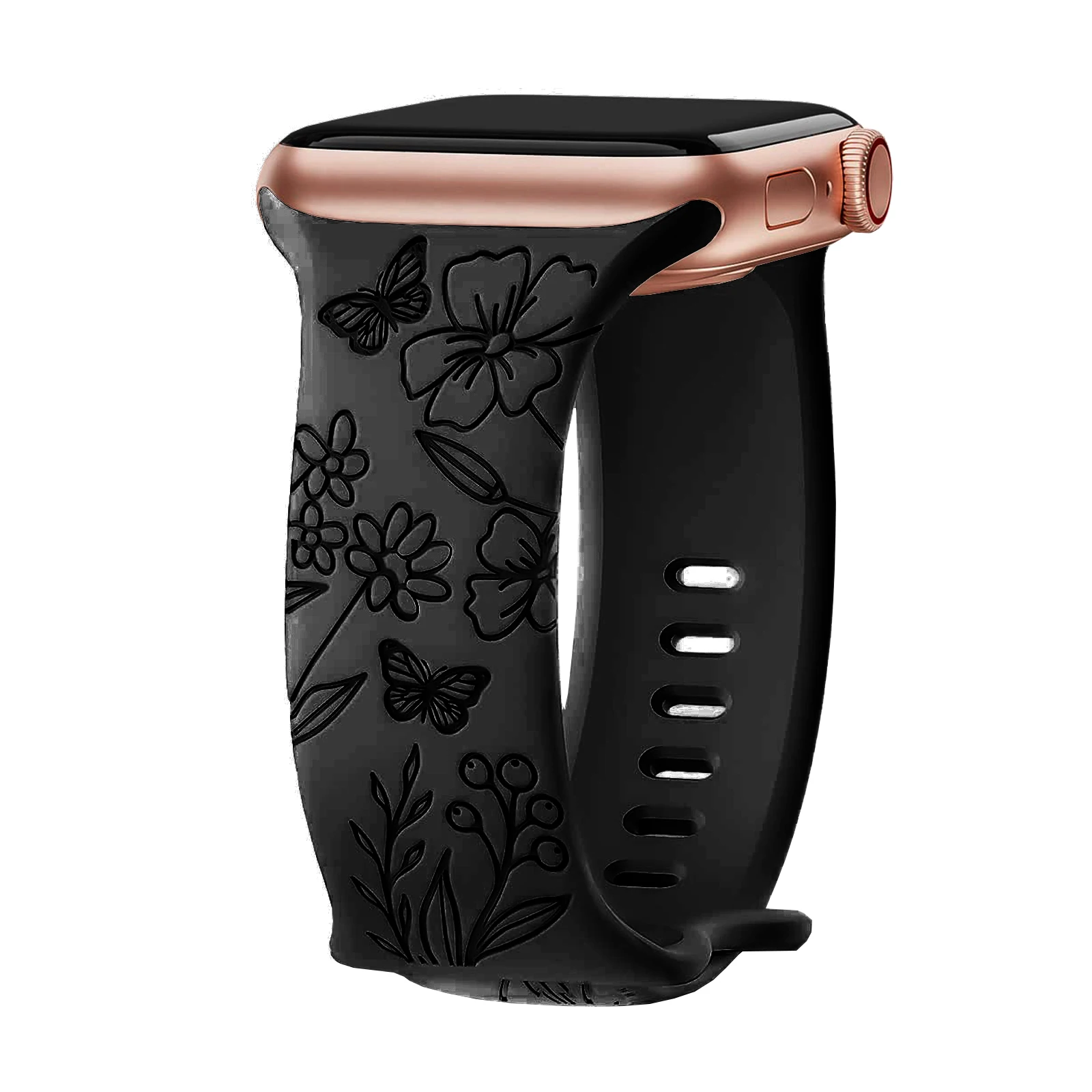 Gravierte Armbänder für Apple Watch Band 10 46 mm 42 mm 40 mm 44 mm 45 mm Blumenarmband Correa iwatch Serie 11 9 8 7 6 Ultra 2 3 49 mm – Detail 23