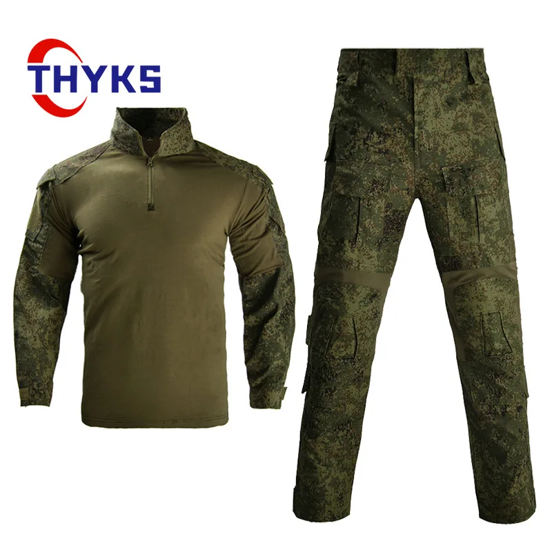 

Outdoor Men's Camouflage Tactical Suit Multi Pocket Cargo Pants Slimming Field Long Sleeved Stand Collar Combat Set Naturehike