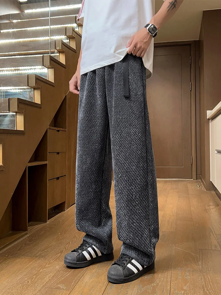 

Faionable Straight Leg Casual Pants for Men Spring Summer New Sle Loose Fit Youthful Sle Floor Length Drapey Trousers