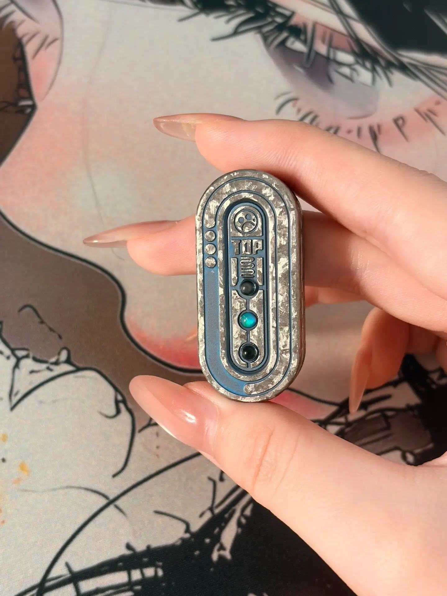 EDC DZ topb titanium blue material Snake