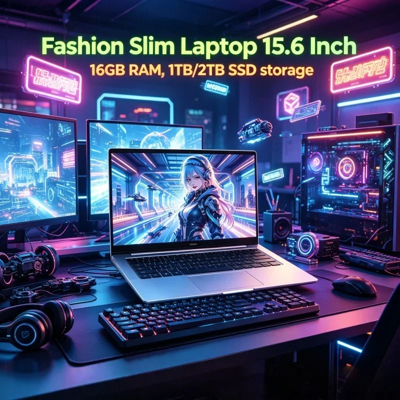 15.6 Inch Premium Multitasking Ultrabook Intel I9-9880H 32GB RAM 2TB Storage SSD Windows11 High Power Notebook For Video Editors