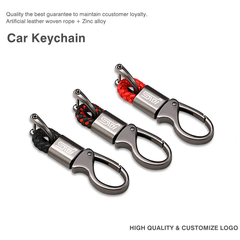 Car Hand Woven Horseshoe Buckle Key Rings Couple For Subaru Impreza Legacy WRX STI BRZ Forester Levorg XV Outback Crosstrek