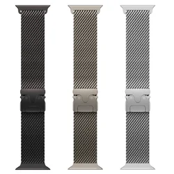 Milanese Loop Strap for Apple Watch Ultra 3 2 Band 49mm 45mm 46mm 44mm 42mm 41mm 40mm Bracelet iWatch Series 11 10 SE 9 8 7 6 5