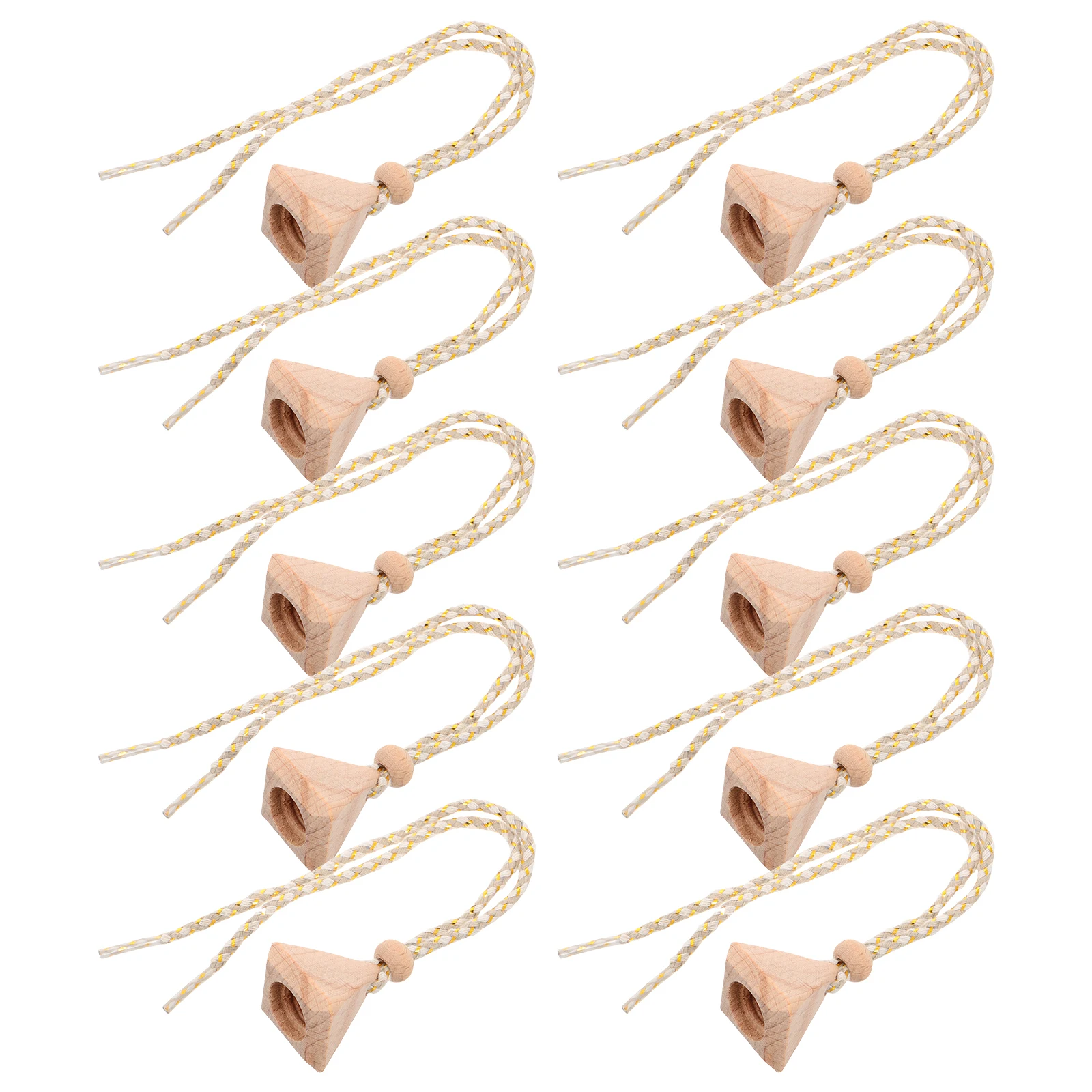 

10 Pcs Perfume Bottle Stopper Triangular Cap Car Freshener Wooden Accessory Essential Oils Replacement Scent Decor