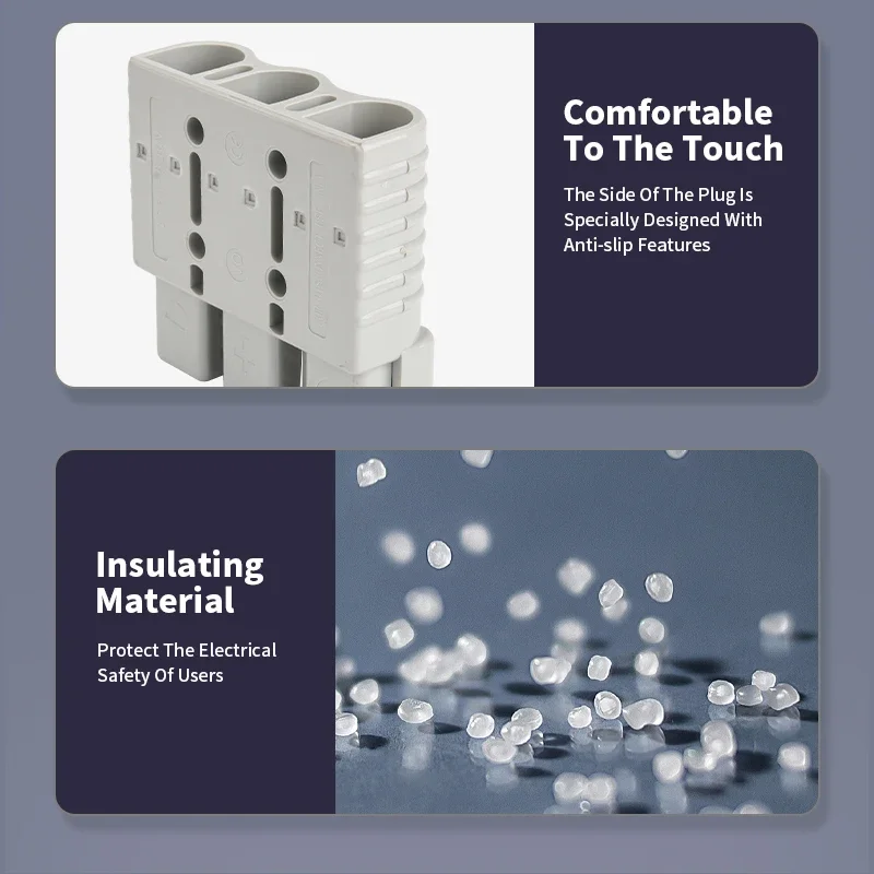 3 Pin For Anders Style 50A/175A Plug DC-DC Charger Solar Power Connector Plug for Forklift Caravan Motorcycle Battery Adapter