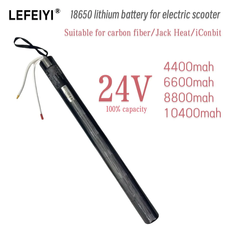 

100% original 24V 4.4/6.6/8.8/10.4Ah For Carbon Fiber Electric Scooter Battery Jackhot/iConbit Electric Scooter Battery 18650