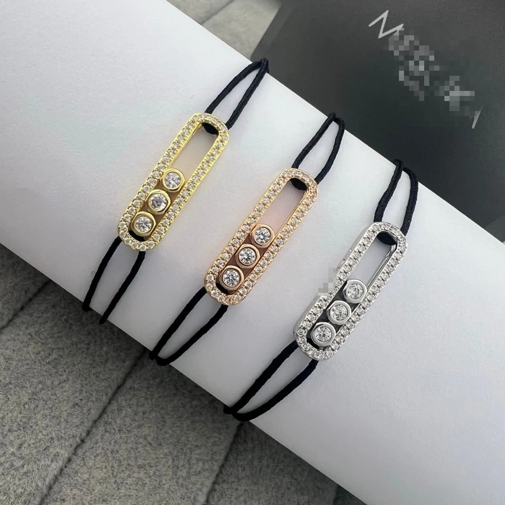 

New Fashionable Sliding Diamond Hand Rope Simple, Trendy, Personalized Party Suitable for Men and Women Adjustable Hand Rope