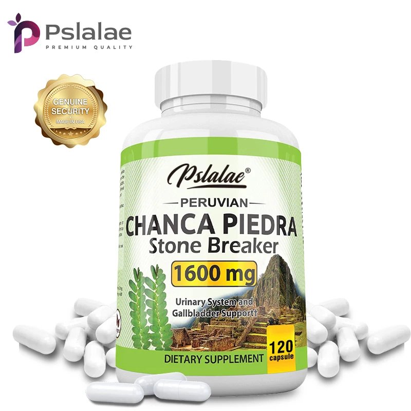 Chanca Piedra Capsules 1600 Mg - Kidney Stone Crushing Gallbladder Support Peru Chanca Piedra 120 Capsules