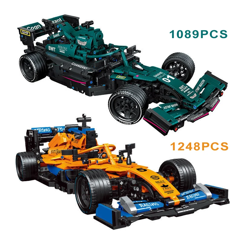 1248PCS Technical F1 Formula Racing Car Building Blocks Expert Super Speed Vehicle Assemble Bricks Toys Gifts For Adult