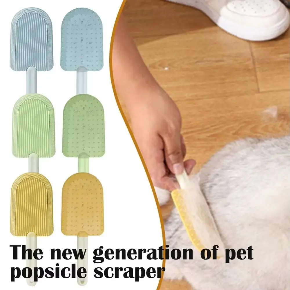 Soft Rubber Pet Cleaning Brush Hanging Hole Convenient Handle Dog Grooming Comb Comfortable Double-sided Cats Hair Remover